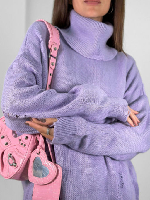 Свитер Джун (лавандовый) Турция - Nadi bordo фото 3