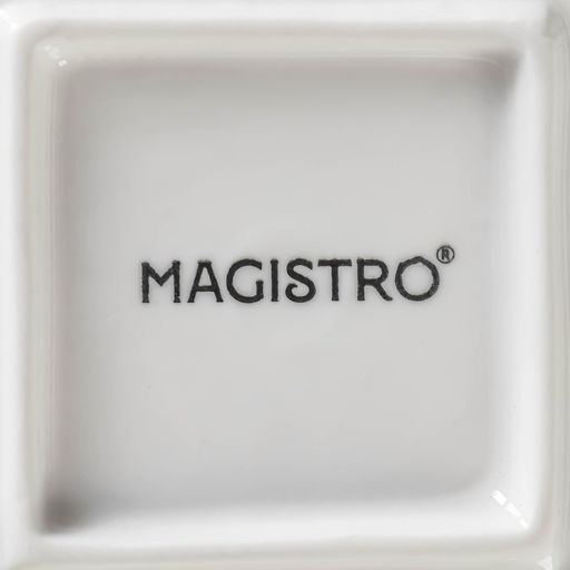 Блюдо для подачи Magistro Квадрат Бланш, d=19 см, фарфор, белое  фото 5