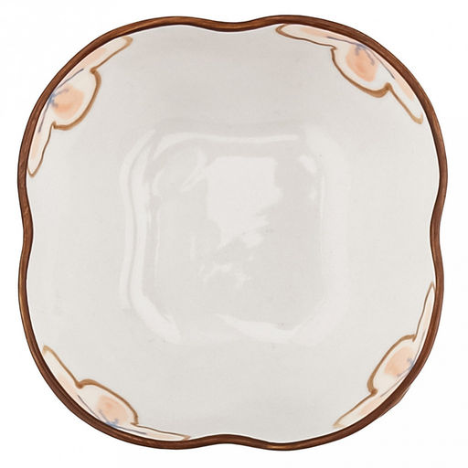 Ночная фиалка Салатник фарфоровый 200мл, 9,8х9,8х4,5см, с деколью, форма цветок, отводка (Китай) - Домашняя мода фото 3