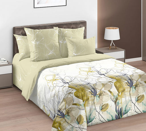 Хлоя постельное белье из перкаля 2 спальный с европростыней