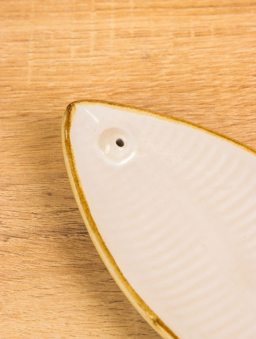 Подставка под благовония «Длинный лист», 17×7×1.5 см, керамика, белая