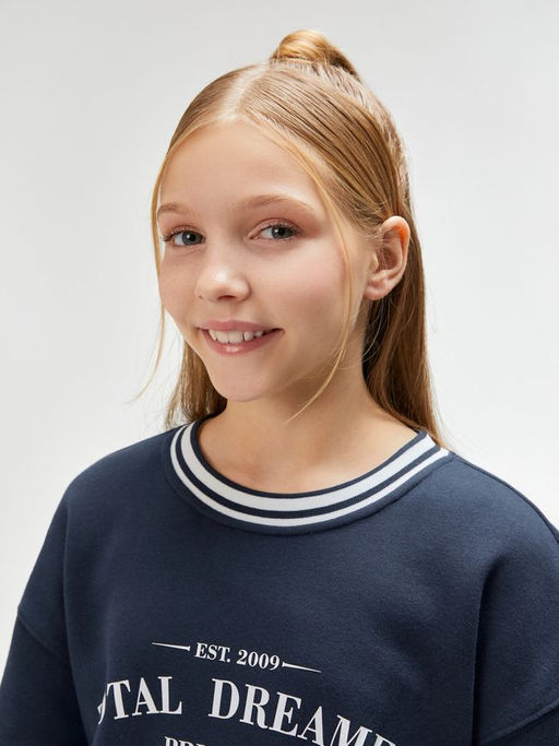 ACOOLA / Джемпер детский для девочек Amesha темно-синий  фото 3