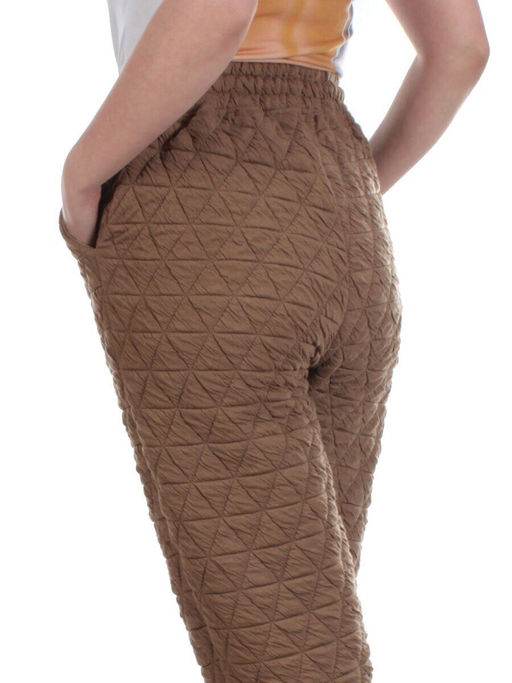 2780 BROWN Брюки спортивные зимние женские - Фабричный китай фото 5