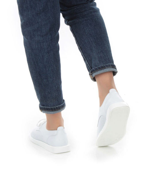 03-D7HY1-1 WHITE Полуботинки женские (натуральная кожа) - Фабричный китай фото 3