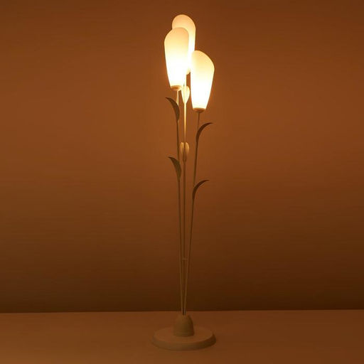 Торшер напольный BayerLux «Лепесток», 3×15 Вт, E27, белый, 28×28×153 см