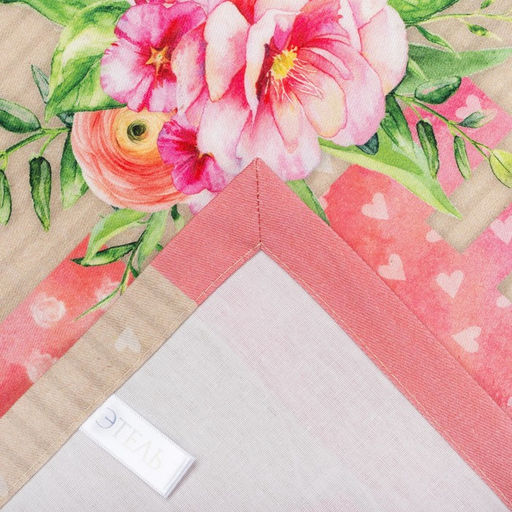 Дорожка на стол Этель Пионы 30х70 см, 100% хлопок, саржа 190 гр/м2  фото 4