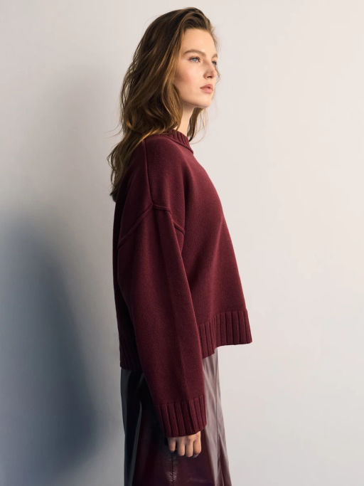 Вязанный джемпер с хлопком в составе / Zarina  фото 5