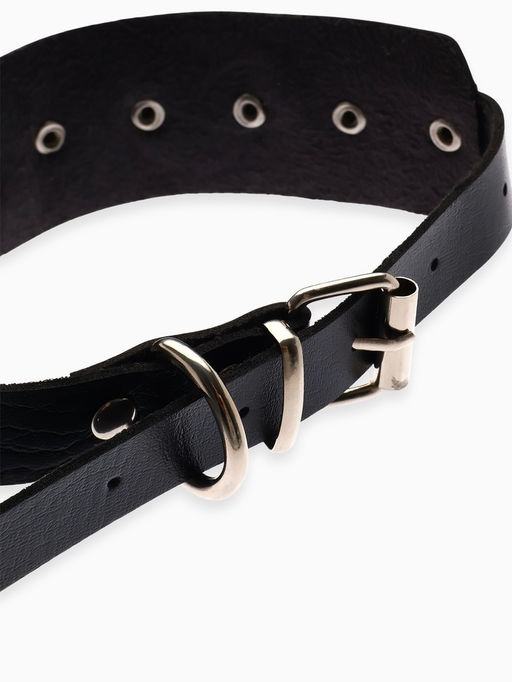 Чокер Искушение цепи и кольца, цвет чёрный в серебре, 40 см