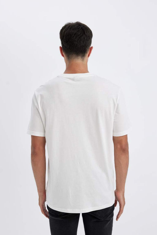 Новая футболка стандартного кроя с круглым вырезом и короткими рукавами - Defacto фото 5