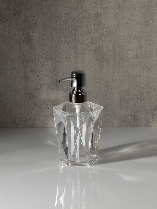 Диспенсер для жидкого мыла 400 мл прозрачный акриловый пластик, полипропилен