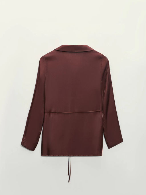 Блузка из вискозы с тонким поясом / Zarina