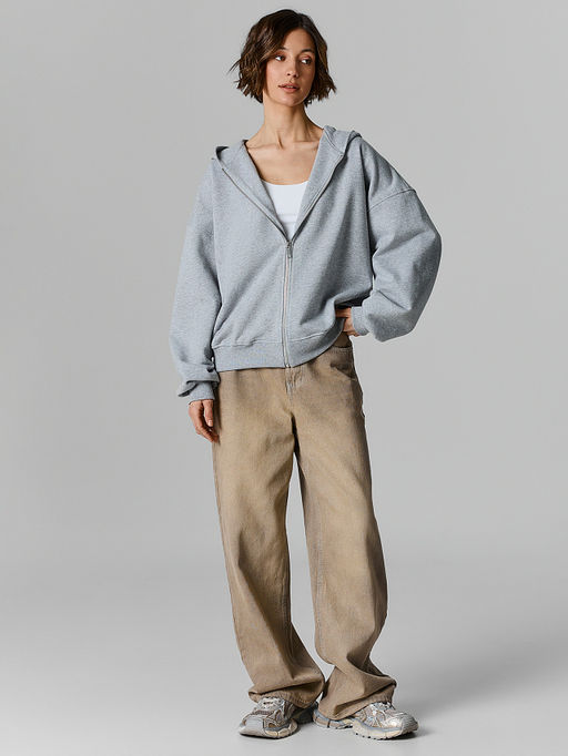 Толстовка женская серая на молнии - Mark formelle фото 2