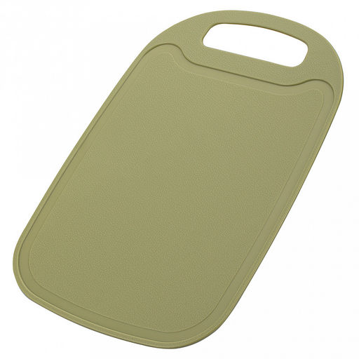 Набор ножей "Linea Oliva" 4 предмета, ножи из нержавеющей стали с двухсторонней заточкой, ножницы и овощечистка с керамическим лезвием, ручки с покрытием soft-touch, пластиковая доска 32,5х21,5см, оливковый, в блистере, "Regent" (Китай)