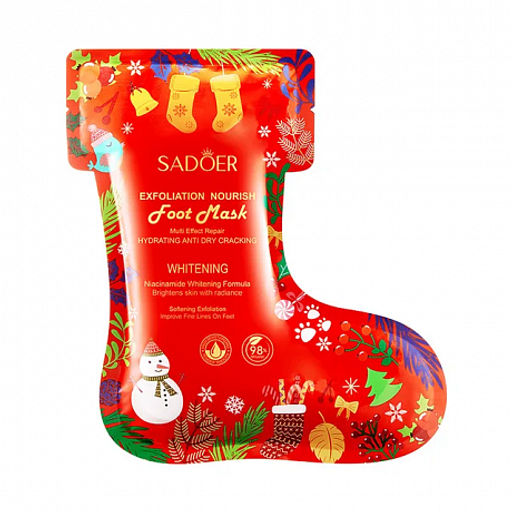Sadoer Exfoliation Nourish Foot Mask (НОВОГОДНИЕ) - Отшелушивающая маска-носочки с экстрактом Центеллы и Алоэ
