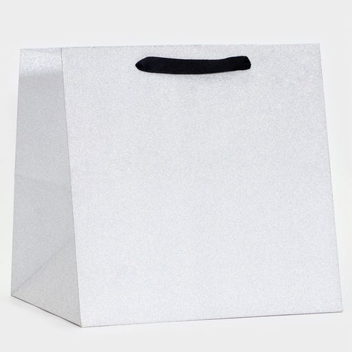 Пакет для торта и коробок, с широким дном, серебро с глиттером, 30?30?30 см - UPAK LAND фото 2