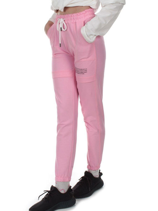 QB65 PINK Брюки спортивные женские (95% хлопок, 5% спандекс)