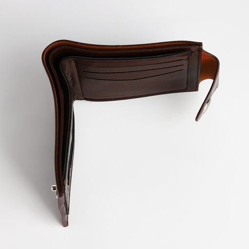 Портмоне на магните, отдел для купюр, карт, монет, цвет коричневый - Simaland фото 4