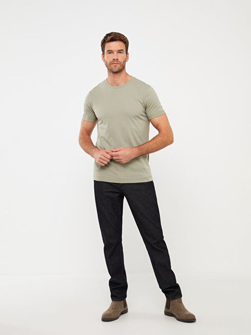 Bisiklet Yaka Penye Erkek Ti??rt