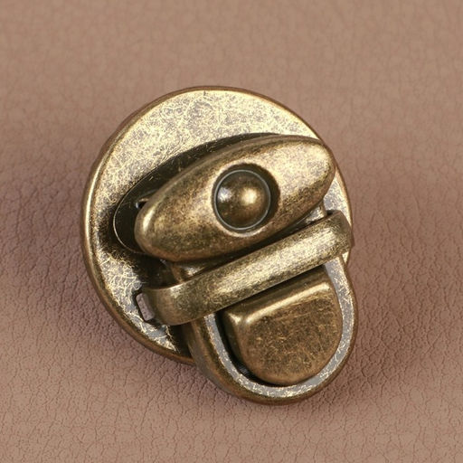 Цена за 6 шт. Застёжка для сумки, 3×3 см, цвет бронзовый