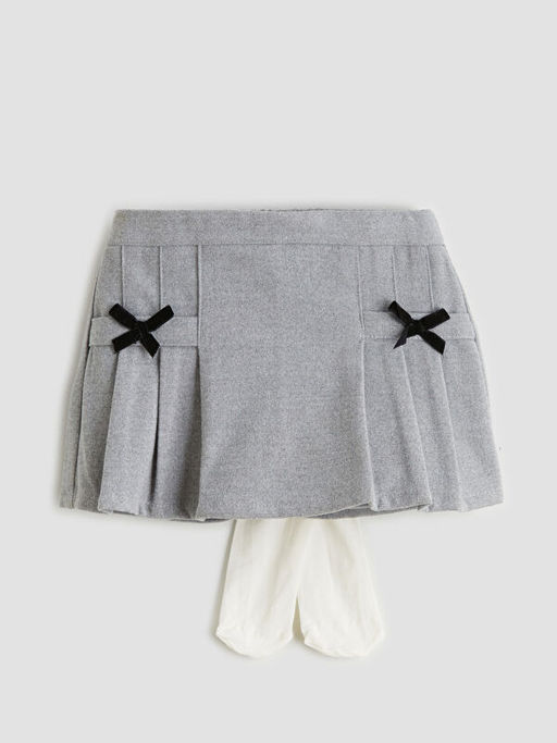 Beli Lastikli Pileli K?z ?ocuk ?ort Etek