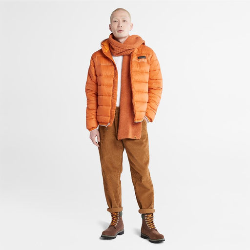 Куртка Timberland Jacket Hooded Mid Weight оранжевая фото 5
