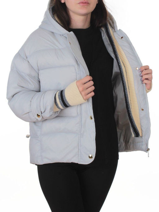 PE23-1 GRAY/LT. BLUE Куртка зимняя женская (150 гр. холлофайбер)