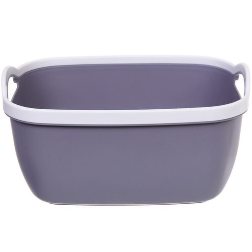 Цена за 2 шт. Корзина для хранения "БРЭТОС", цвет пыльно - серый, 26.5*19*14см