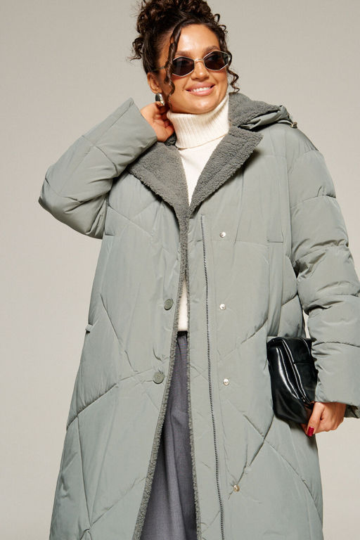 Пальто Beautiful Free 8024 шалфей