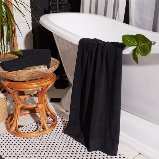 Полотенце махровое LoveLife Square 70х130 см, цвет чёрный, 100% хлопок, 380 гр/м2  фото 6