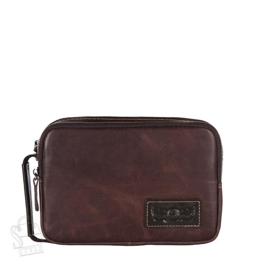 Клатч мужской кожаный 4038TR d.brown Tough Ruder в Новосибирске