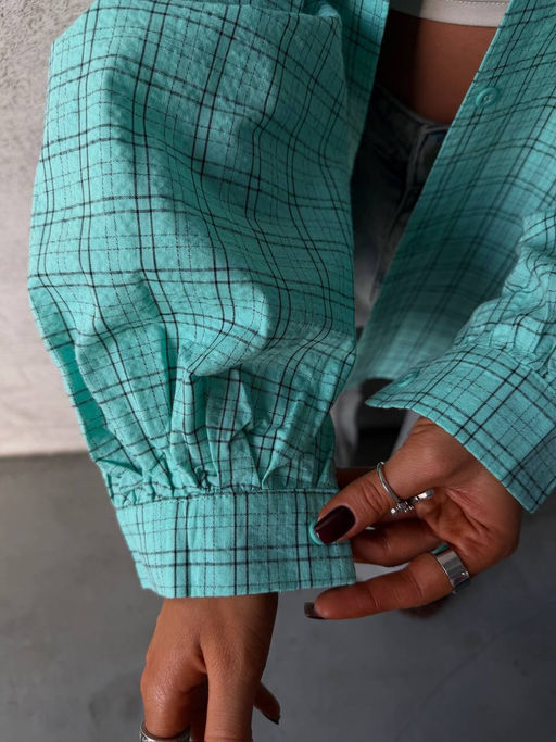 Рубашка оверсайз -легкая жатка