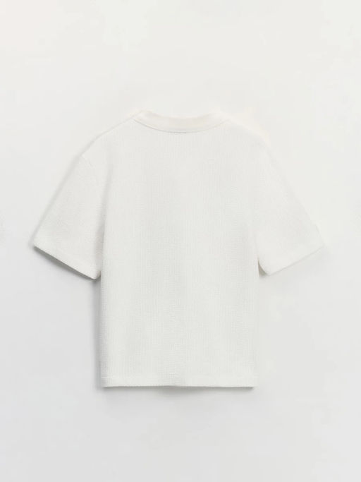 Футболка поло из фактурного хлопка / Zarina  фото 9