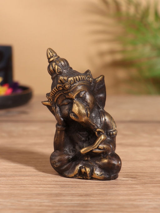 Сувенир «Ганеша с книгой», 6×4×8 см, бронза