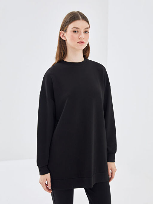 Bisiklet Yaka Kad?n Sweatshirt Tunik
