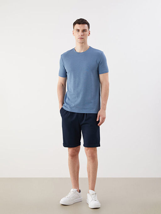 Bisiklet Yaka Penye Erkek Ti??rt