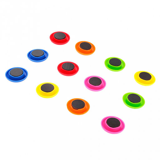 Магнитный держатель для досок д3см h1см, 12 штук, цветные, в блистере (Китай)