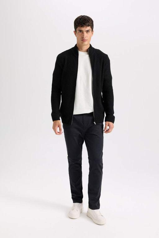 Yazl?k Gabardin Chino Kanvas Pantolon Slim Fit Dar Kesim Dar Paca Cepli - Defacto фото 3