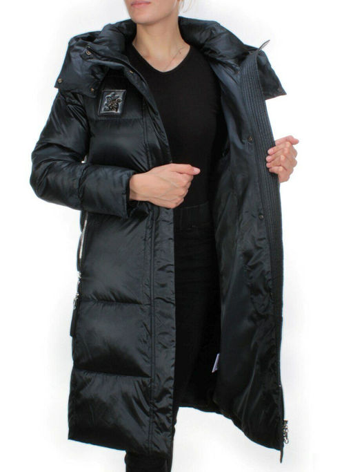 9110 DARK GREEN Пальто зимнее женское FLOWERROVE (200 гр. холлофайбера) - Fashion фото 7