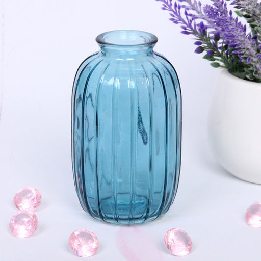 Цена за 4 шт. Ваза стеклянная "Блум" 7*12см микс цветов