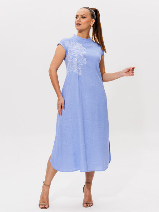 Платье Galean Style 979 голубой фото 8