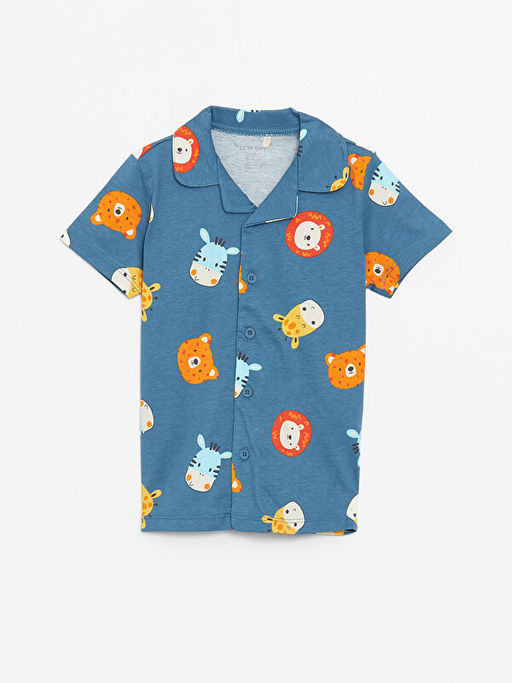 Polo Yaka Bask?l? Erkek Bebek 2li Pijama Tak?m? - Waikiki фото 3