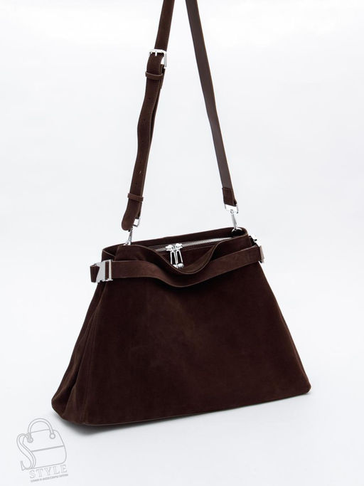 Сумка женская кожаная 6149Q coffee Polina&Eiterou