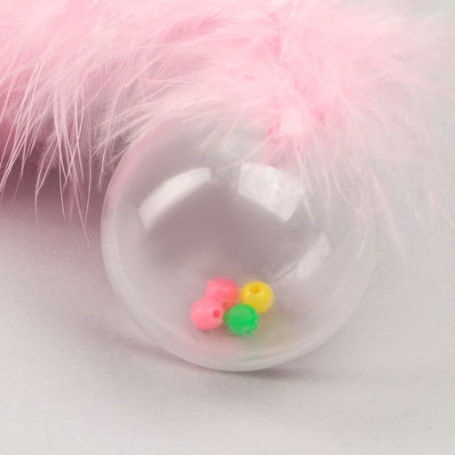 Игрушка Шарик с длинным хвостом, шар 4,2 см, розовая - Пижон фото 3