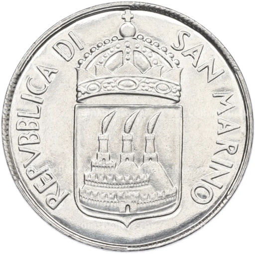 Монета 100 лир 1973 года Сан-Марино