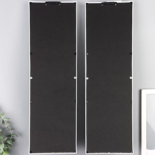 Подсвечник пластик, стекло на 1 свечу "Зеркальные узоры" набор 2 шт d-4 см белая 8х13х40 см   906886