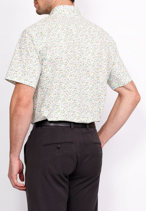 Сорочка мужская короткий рукав GREG 143/107/5432/KZS/1 STRETCH  фото 2