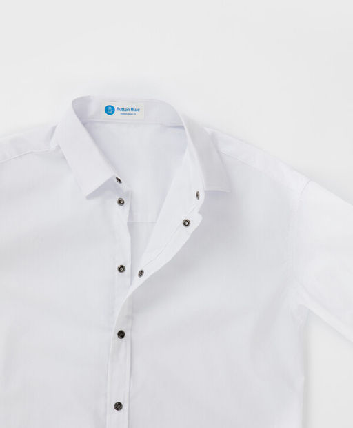 Сорочка оверсайз на кнопках белая Button Blue  фото 9