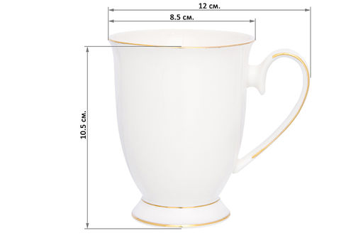 Кружка 300 мл 12*8,5*10,5 см Снежана на ножке, зол ободок - Elan gallery фото 2
