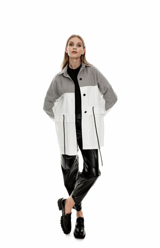 Жакет AURA 2059-164 белый с черным  фото 7