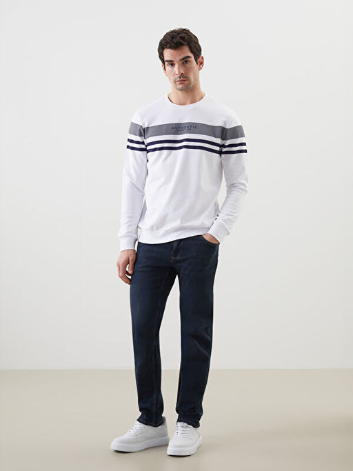 Bisiklet Yaka Erkek Sweatshirt